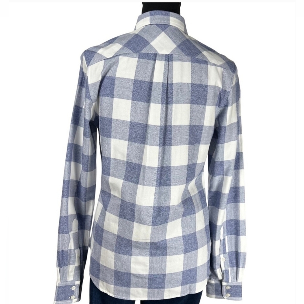 UNTUCKit Volnay Blue White Buffalo Check Button Up Shirt - Picture 4 of 12
